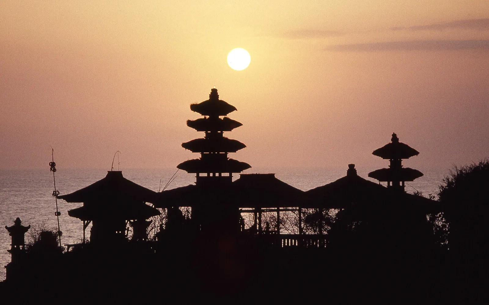Tanah Lot silhouette after sunset